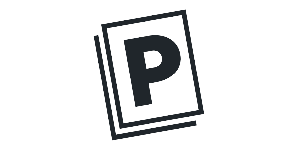 Graphic showing the logo of Paperpile, featuring a stylized letter 'P' within a document icon.